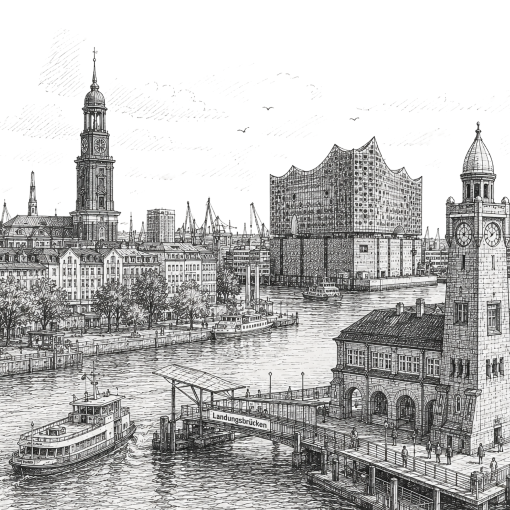 Zeichnung Hamburg
